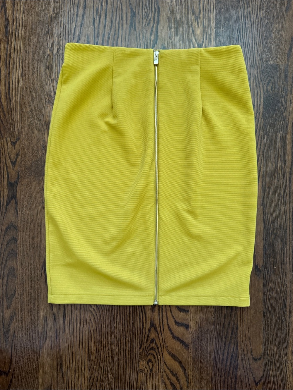 😜😜 PREMISE STUDIO Mustard Yellow Zip-Front Pencil Skirt